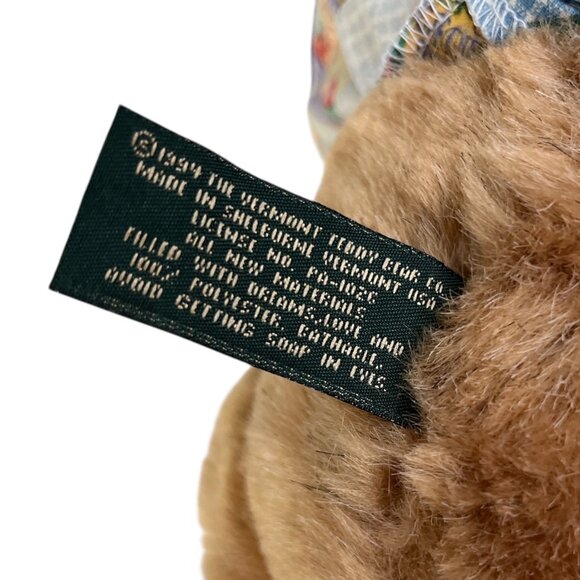 1994 Vermont Teddy Bear Company 17” Jointed Teddy in Apron & Bonnet - Picture 4 of 5